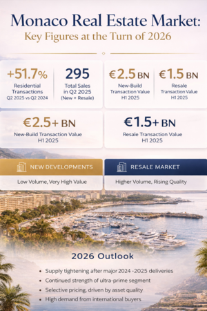 L’immobilier à Monaco au tournant de 2026 : transactions record, demande ultra-prime et perspectives du marché